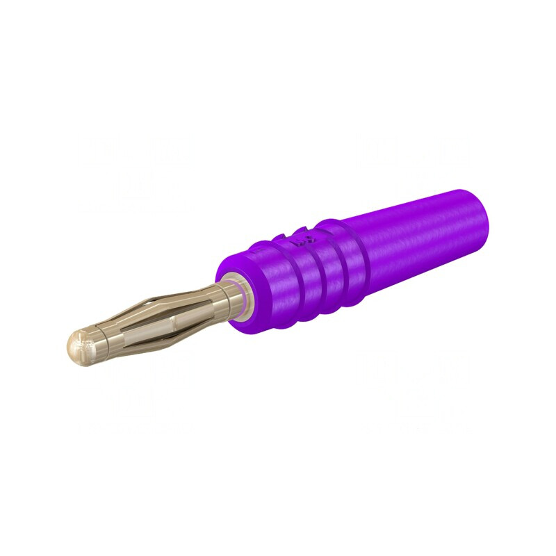 Mufă Banană Violet 2mm 10A 30VAC 60VDC Aurit | Electronic-mag.ro | Componente Electronice