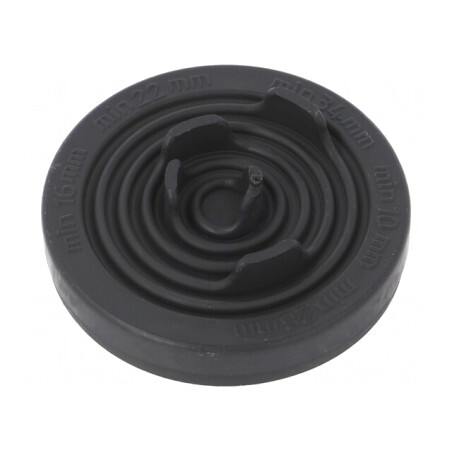 Manson Montaj 40mm Elastomer Termoplastic Negru | Electronic-mag.ro | Componente Electronice