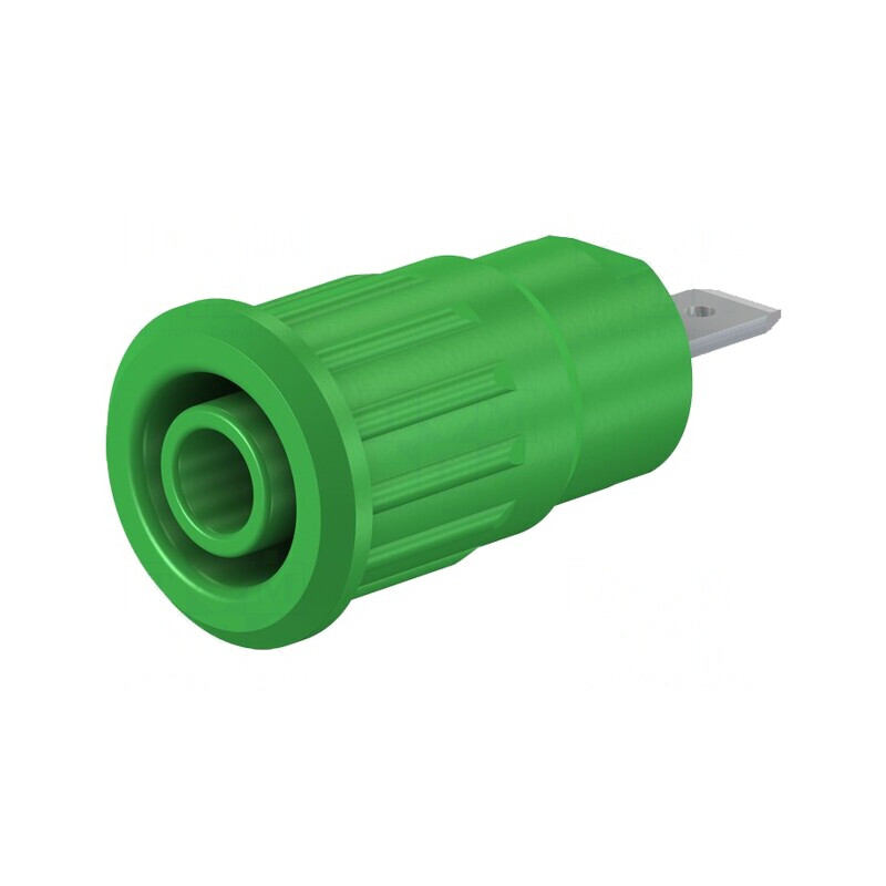 Soclu banană verde 4mm 24A 1kV | Electronic-mag.ro | Componente Electronice