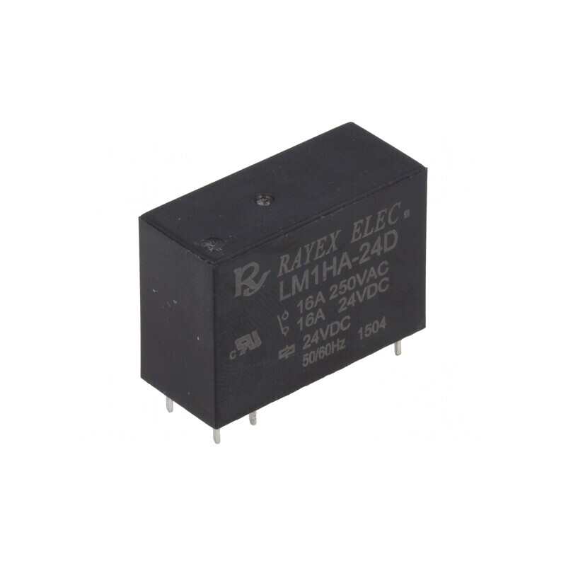 Releu electromagnetic 24VDC 16A 250VAC PCB | Electronic-mag.ro | Componente Electronice