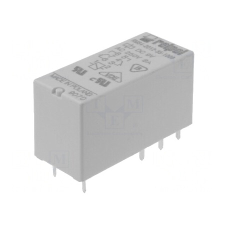 Releu electromagnetic DPDT 9VDC 8A PCB | Electronic-mag.ro | Componente Electronice