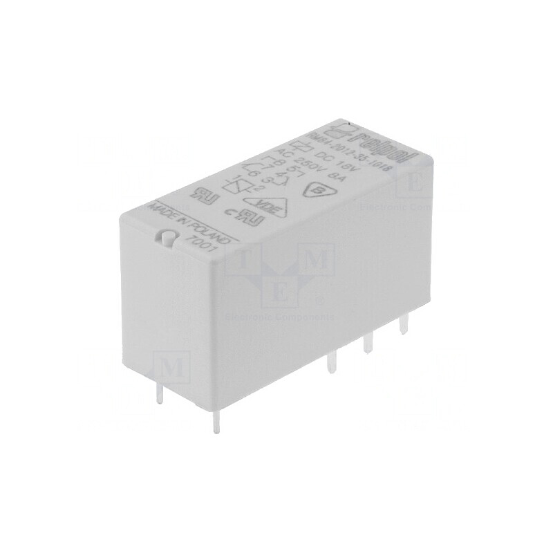 Releu Electromagnetic DPDT 18VDC 8A PCB | Electronic-mag.ro | Componente Electronice