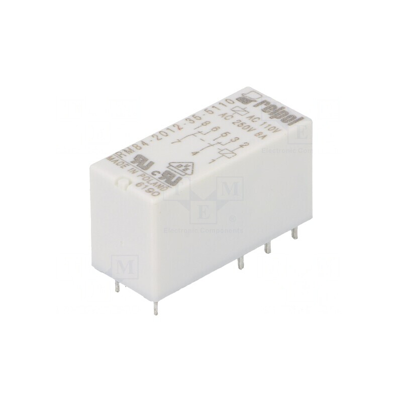 Releu Electromagnetic DPDT 110VAC 8A PCB | Electronic-mag.ro | Componente Electronice