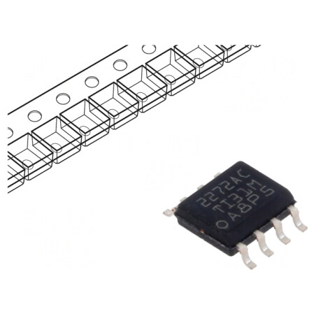 Amplificator Operațional 2,2MHz 2 Canale SO8 Rola/Banda | Electronic-mag.ro | Componente Electronice