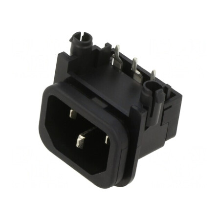 Conector Alimentare AC 10A 250V IEC 60320 THT | Electronic-mag.ro | Componente Electronice