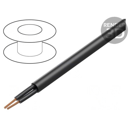 Cablu Electric JZ-600 HMH 2x1mm2 Neecranat 600V/1kV Cu Litat Negru | Electronic-mag.ro | Componente Electronice