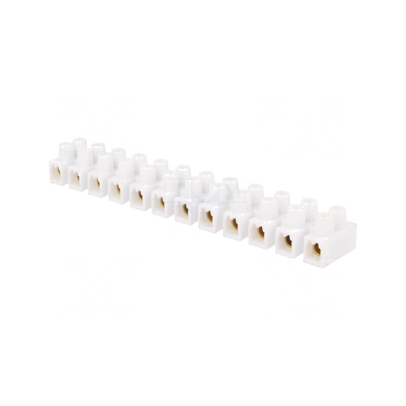 Regletă de Conexiuni Terminal cu Șurub Albă 16mm2 400V 76A | Electronic-mag.ro | Componente Electronice
