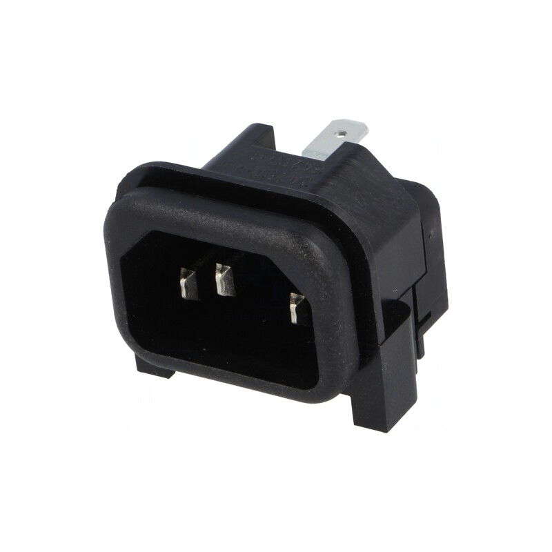 Conector alimentare AC soclu 10A 250V GSP2 | Electronic-mag.ro | Componente Electronice