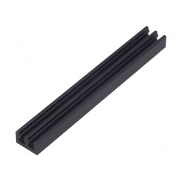 Radiator extrudat negru cu aripioare 75x10x6mm | Electronic-mag.ro | Componente Electronice