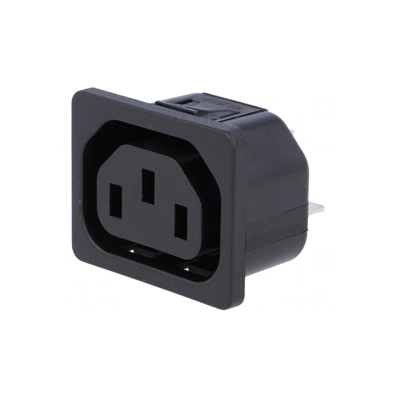 Conector Alimentare AC Soclu Mamă 10A 250V IEC60320 IP30 | Electronic-mag.ro | Componente Electronice