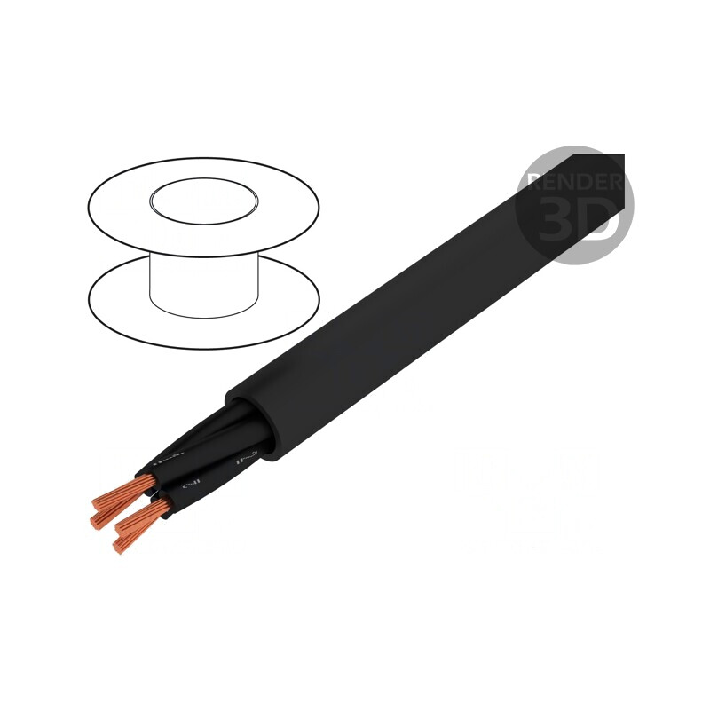 Cablu Electic OZ-600 4x1mm2 Cu Negru | Electronic-mag.ro | Componente Electronice