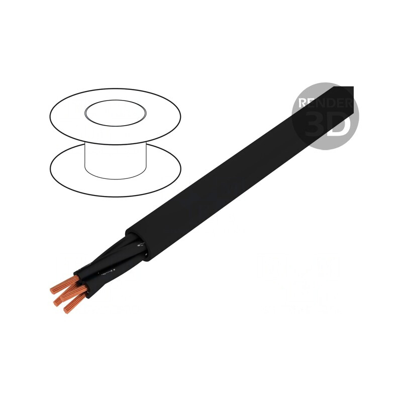 Cablu Neecranat 4x0,75mm2 Negru 300V/500V | Electronic-mag.ro | Componente Electronice