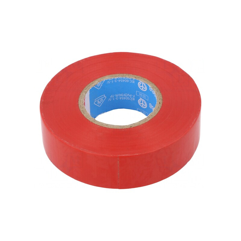 Bandă electroizolantă roșie 19mm x 20m | Electronic-mag.ro | Componente Electronice