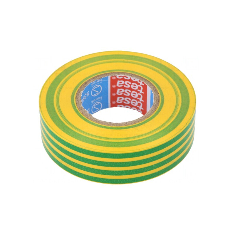 Bandă Electroizolantă Galben-Verde 19mm x 20m | Electronic-mag.ro | Componente Electronice