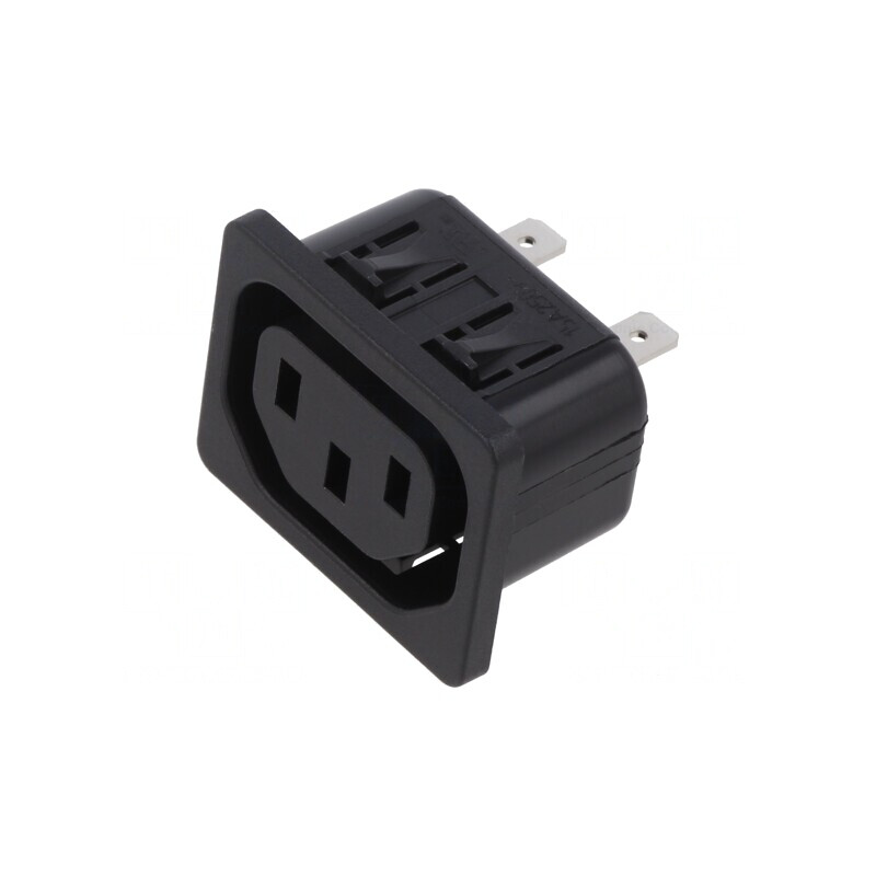 Conector Alimentare AC IEC 60320 C13 (F) 25-70°C | Electronic-mag.ro | Componente Electronice