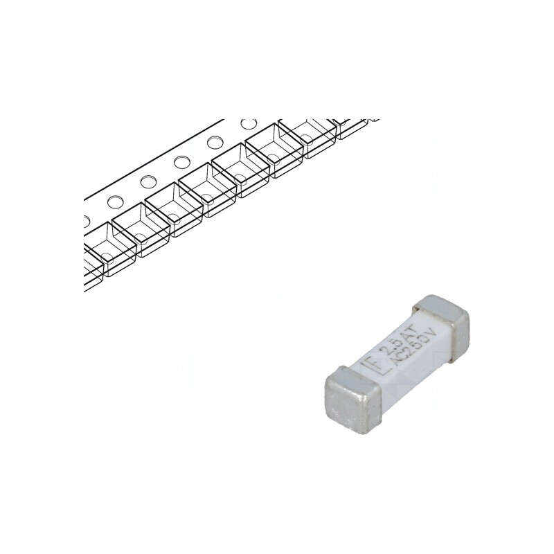 Siguranţă întârziere 2,5A 250VAC 125VDC SMD | Electronic-mag.ro | Componente Electronice