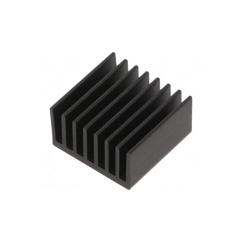 Radiator extrudat cu aripioare BGA negru 16,5x16,5mm | Electronic-mag.ro | Componente Electronice