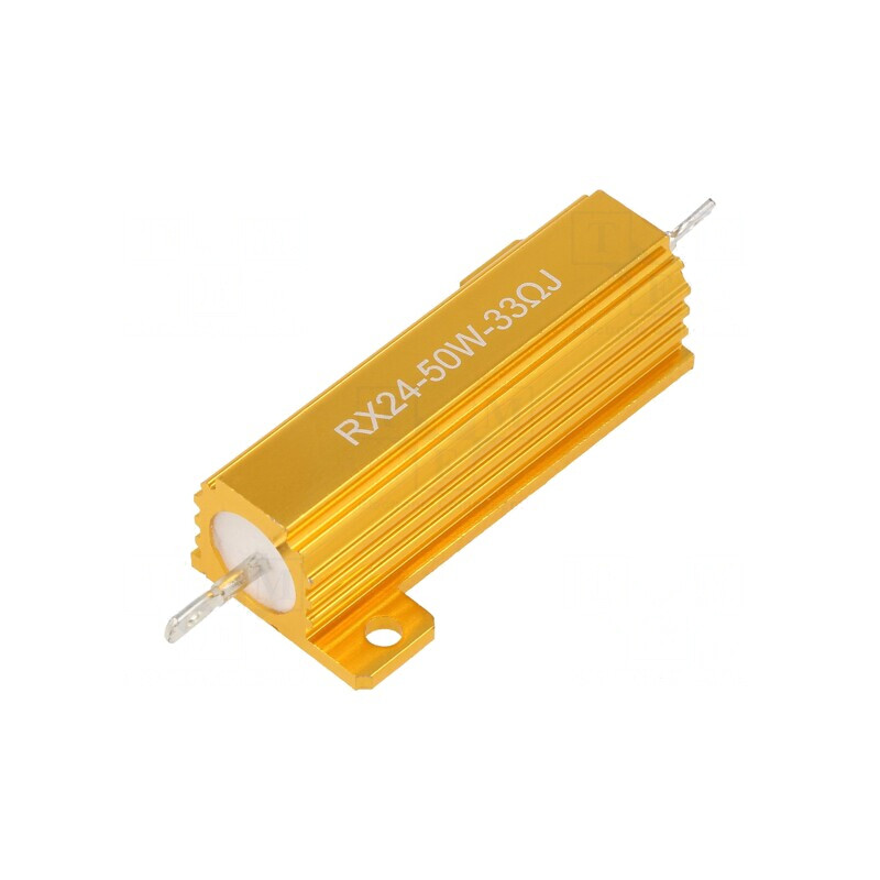 Rezistor Bobinat cu Radiator 33Ω 50W ±5% 50ppm/°C pentru Lipit | Electronic-mag.ro | Componente Electronice