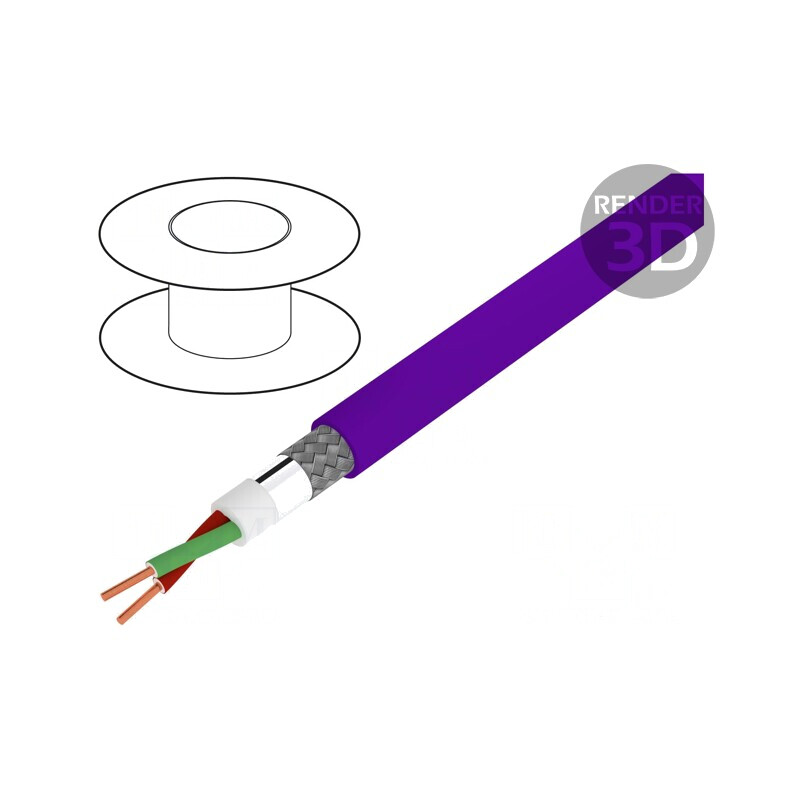 Cablu PROFIBUS 1x2x0,64mm Cu PVC pentru Transmisie Date | Electronic-mag.ro | Componente Electronice