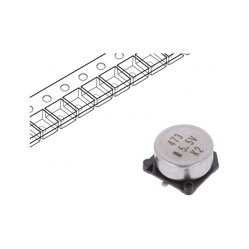 Supercondensator SMD 0.047F 5.5V 5mm | Electronic-mag.ro | Componente Electronice