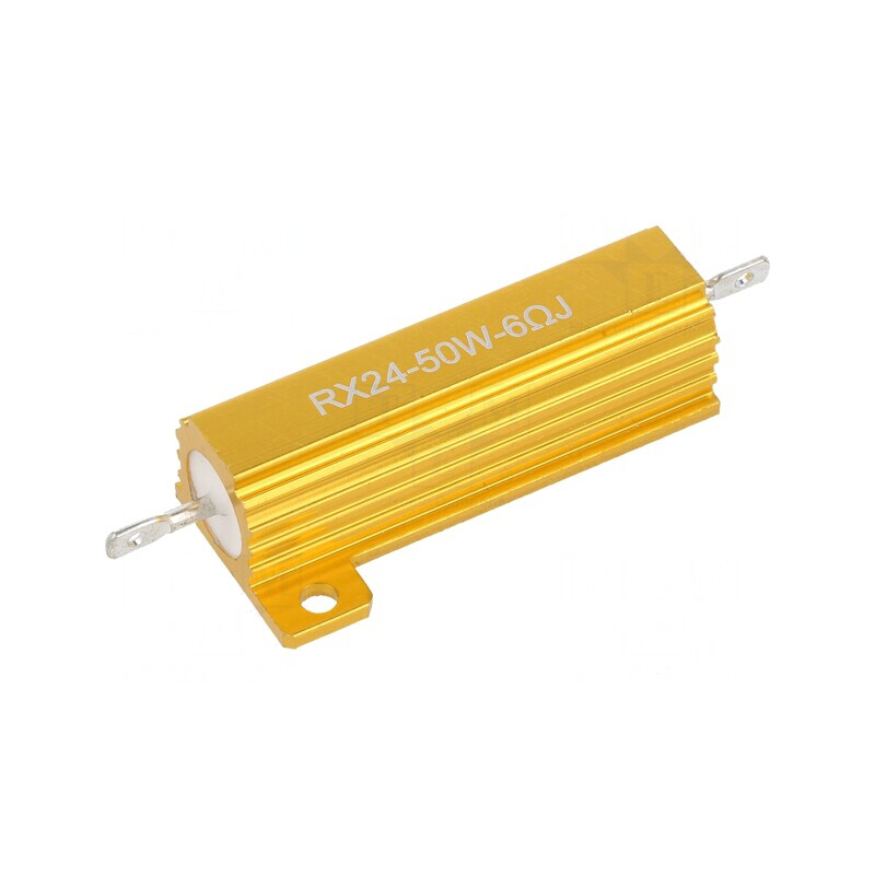Rezistor bobinat cu radiator 6Ω 50W | Electronic-mag.ro | Componente Electronice