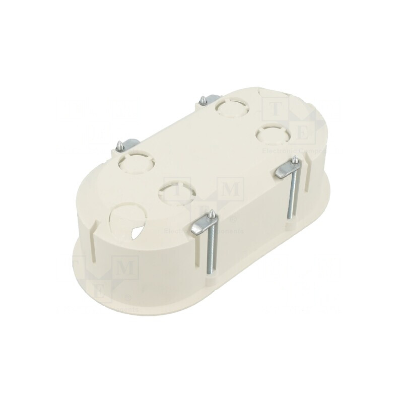 Dublă Doză Electrică Albă pentru Perete 62mmx45mm | Electronic-mag.ro | Componente Electronice