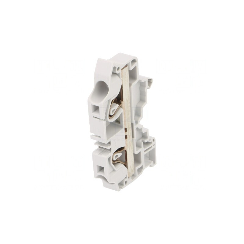Conector Șine 0.5-10mm² Gri 10mm 2 Borne | Electronic-mag.ro | Componente Electronice