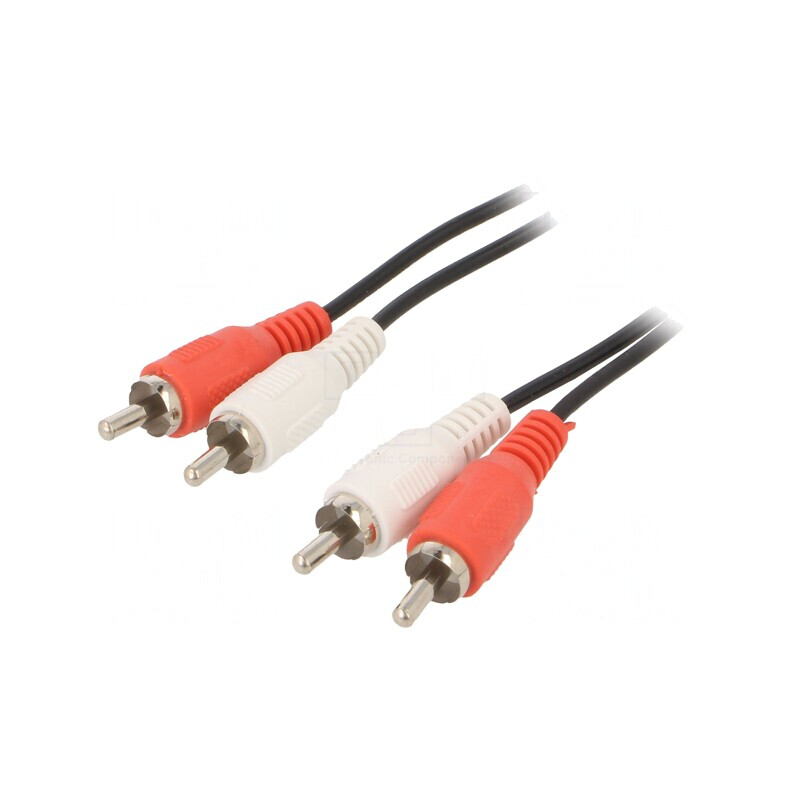 Cablu RCA Dual 7.5m Negru | Electronic-mag.ro | Componente Electronice
