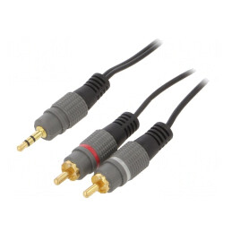 Cablu Audio Jack 3,5mm la RCA Aurit 1,5m | Electronic-mag.ro | Componente Electronice