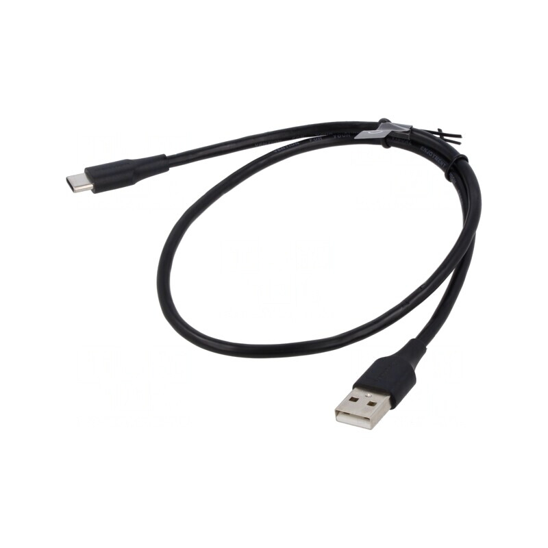 Cablu USB 2.0 A la Micro B 1m Negru | Electronic-mag.ro | Componente Electronice