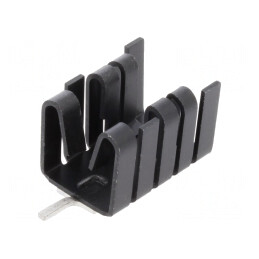 Radiator Extrudat U Negru 25.4mm 14.5mm 13.51mm 21K/W | Electronic-mag.ro | Componente Electronice