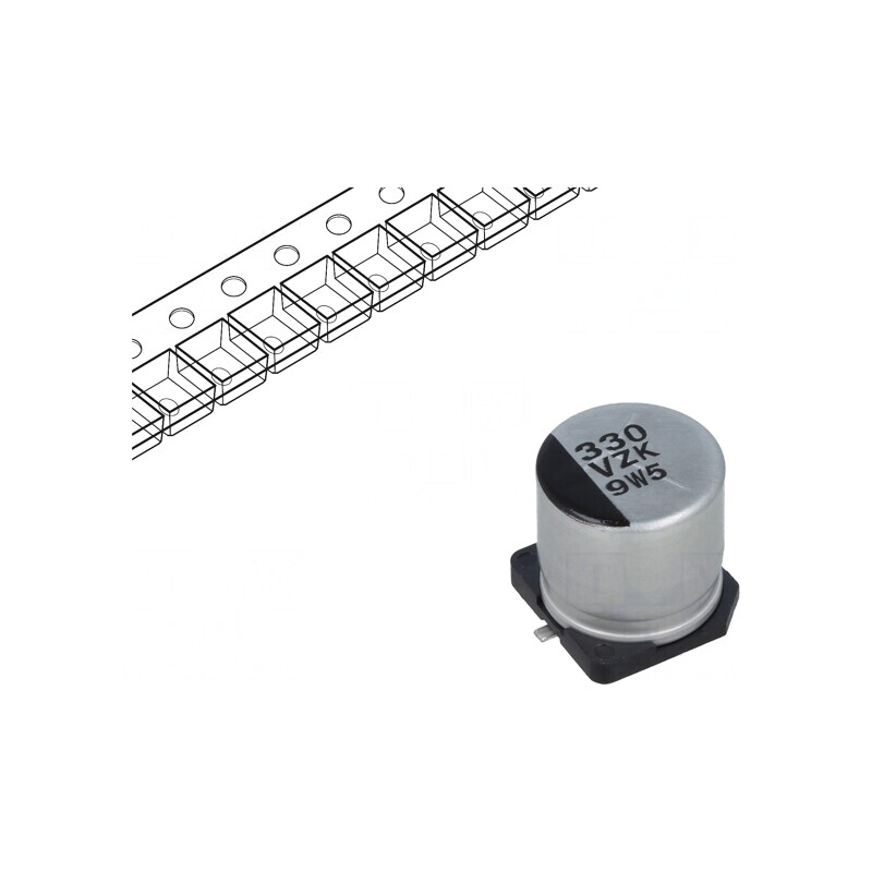 Condensator Hibrid 330uF 35VDC SMD 20mΩ | Electronic-mag.ro | Componente Electronice