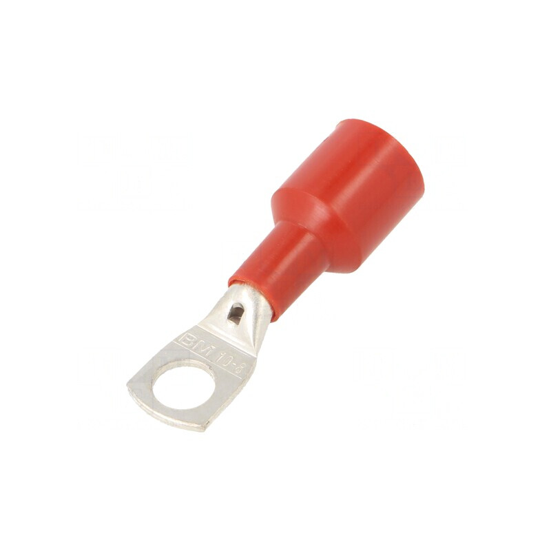 Vârf Inelar Tubular M8 Crimpat Roșu 10mm2 | Electronic-mag.ro | Componente Electronice