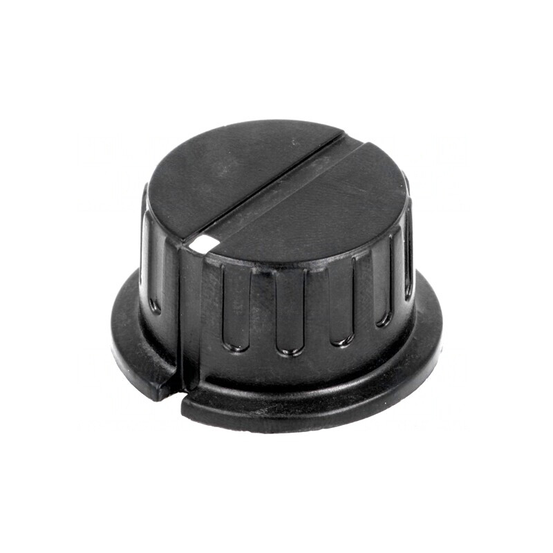 Buton rotativ bachelită negru 6,35mm | Electronic-mag.ro | Componente Electronice