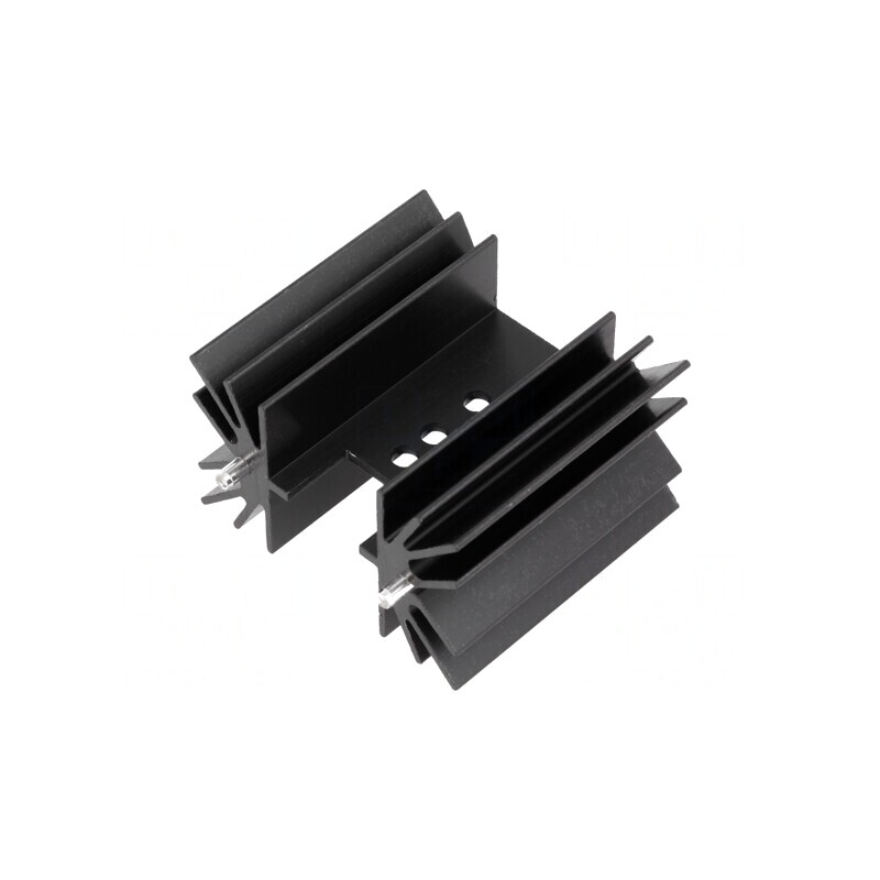 Radiator aluminiu negru TO220 38,1mm 6,2K/W | Electronic-mag.ro | Componente Electronice