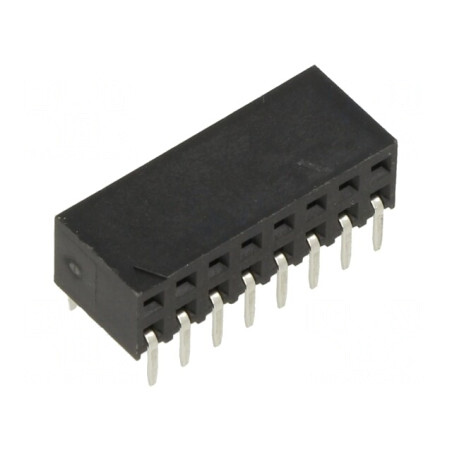 Soclu Șiruri Pini Mamă 2,54mm 16 PIN THT pentru PCB | Electronic-mag.ro | Componente Electronice