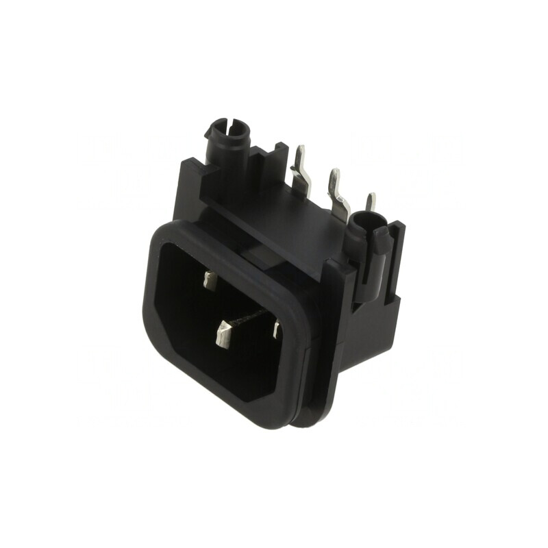 Conector Alimentare AC Soclu Tată 10A 250V IEC 60320 GSP2 | Electronic-mag.ro | Componente Electronice