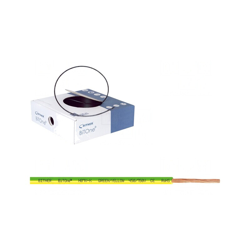 Cablu BiTOne 6mm² PVC Galben-Verde 450V/750V | Electronic-mag.ro | Componente Electronice