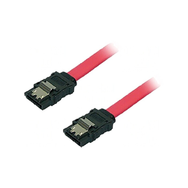 Cablu SATA L x2 500mm Roșu | Electronic-mag.ro | Componente Electronice