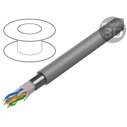 Cablu Ethernet Cat5e F/UTP Cu LSZH 305m Gri | Electronic-mag.ro | Componente Electronice