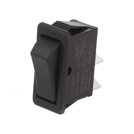 Întrerupător Basculant ON-OFF 16A 250V Negru | Electronic-mag.ro | Componente Electronice