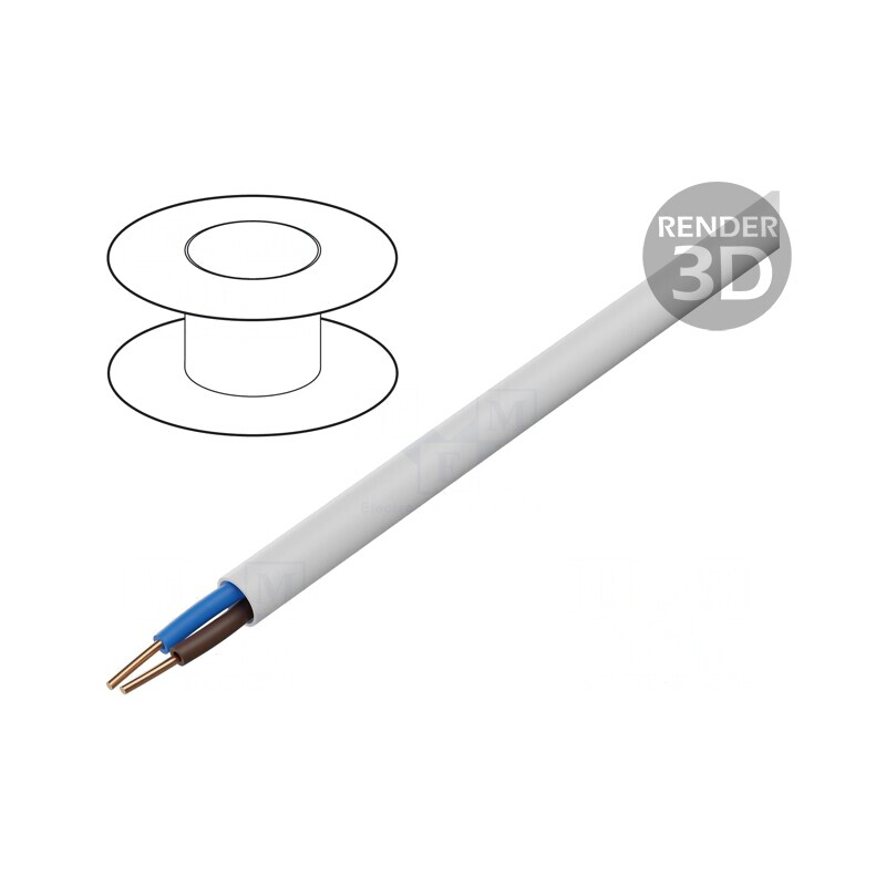 Cablu Electric YDY 2x2,5mm Alb 100m | Electronic-mag.ro | Componente Electronice