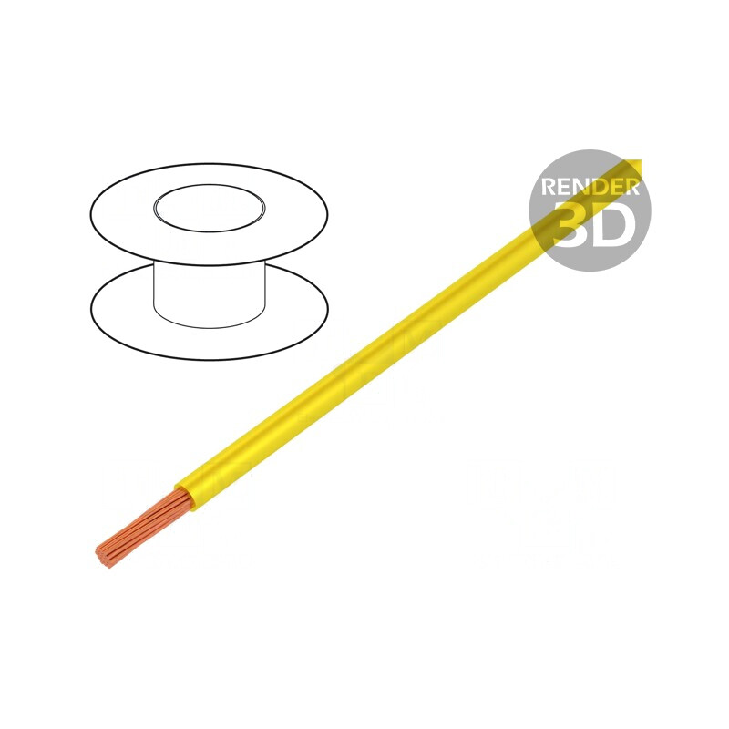 Cablu FlexiVolt 0,75mm2 PVC Galben | Electronic-mag.ro | Componente Electronice