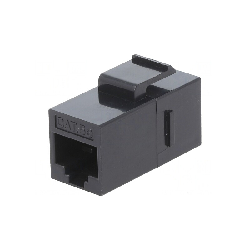 Adaptor Soclu Keystone Cat 5e PoE 8p8c Negru | Electronic-mag.ro | Componente Electronice