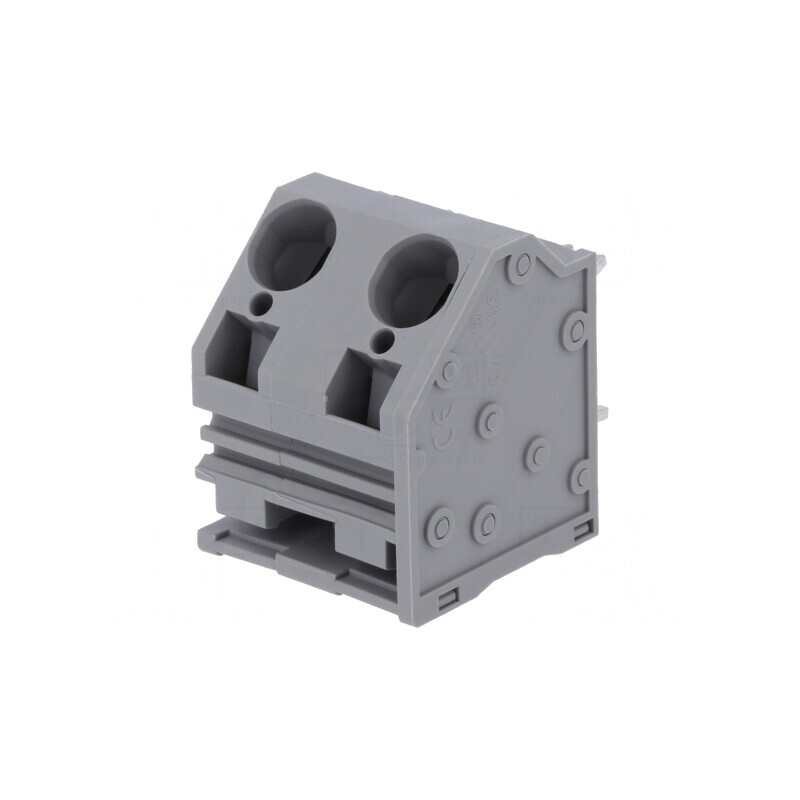 Regletă de Conexiuni PCB Unghi 15mm 2 Piste | Electronic-mag.ro | Componente Electronice