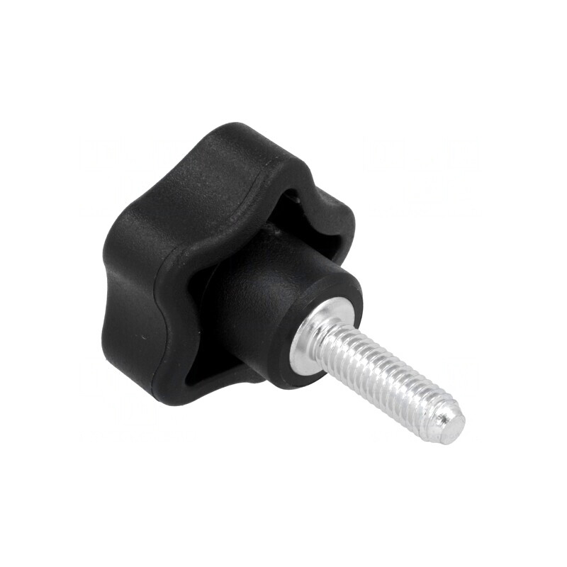Buton Reglare Negru Ø32mm M6 20mm H23mm | Electronic-mag.ro | Componente Electronice
