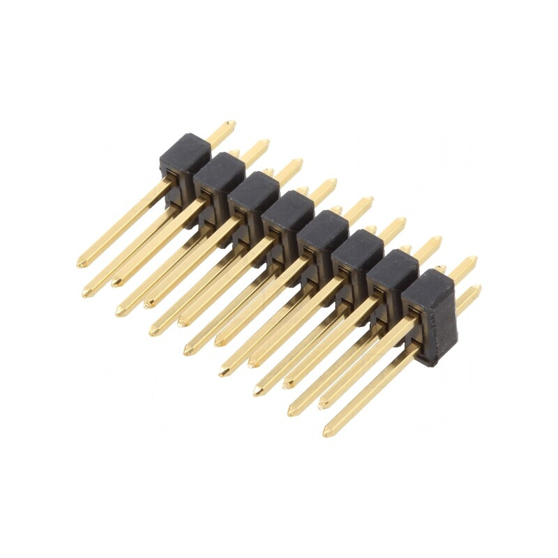 Conector pini 2x8 aurit 2,54mm THT | Electronic-mag.ro | Componente Electronice