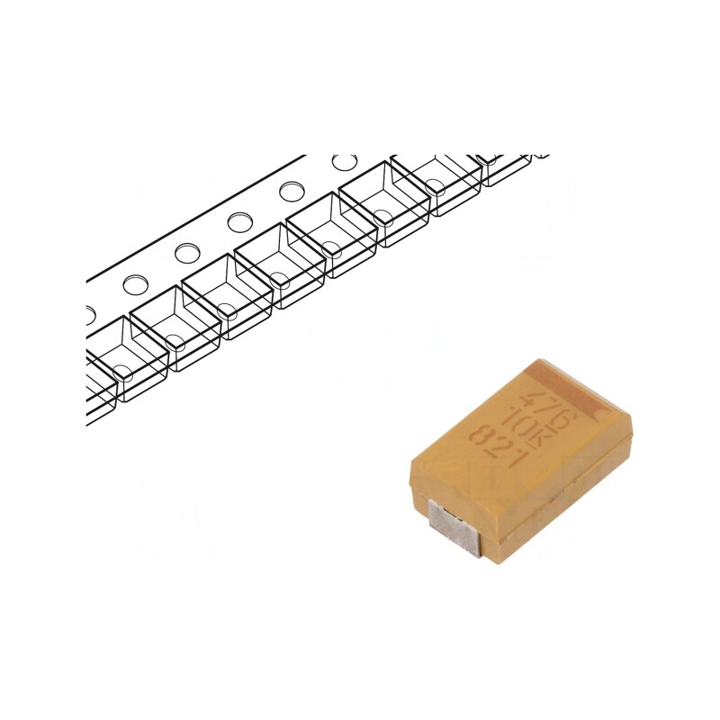 Condensator tantal low ESR 47uF 10V SMD | Electronic-mag.ro | Componente Electronice