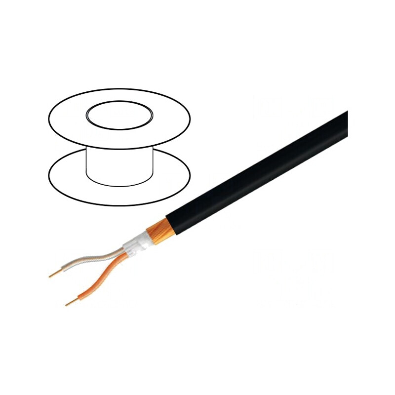 Cablu Microfon 2x0.25mm2 Gri OFC PVC | Electronic-mag.ro | Componente Electronice