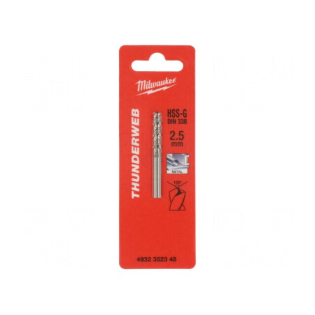 Burghiu Metal 2,5mm HSS-G 2buc. | Electronic-mag.ro | Componente Electronice